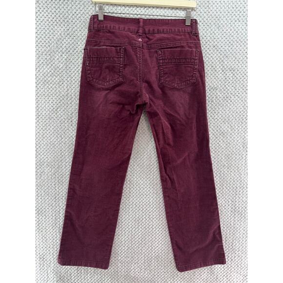 Prana Pants Womens 6 Short Inseam Burgundy Corduroy Straight Low Rise Y2K - Picture 6 of 14